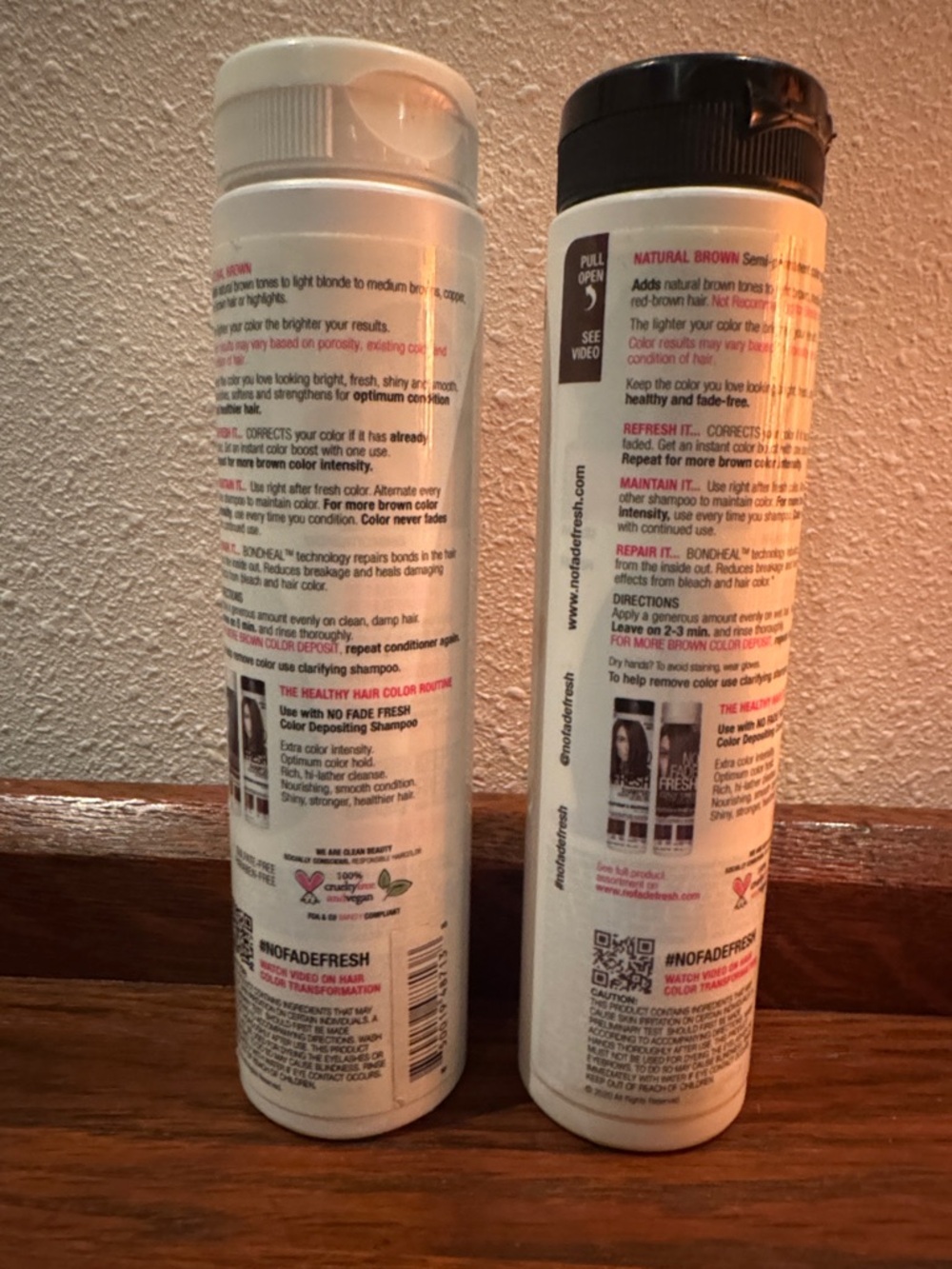 No Fade Fresh Refresh & Maintain Colored Hair Natural Brown Shampoo & Conditoner - Picture 2 of 7